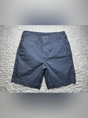 AMERICAN EAGLE Shorts Mens 28 Chino Blue Flat Front Flex Preppy Classic Church